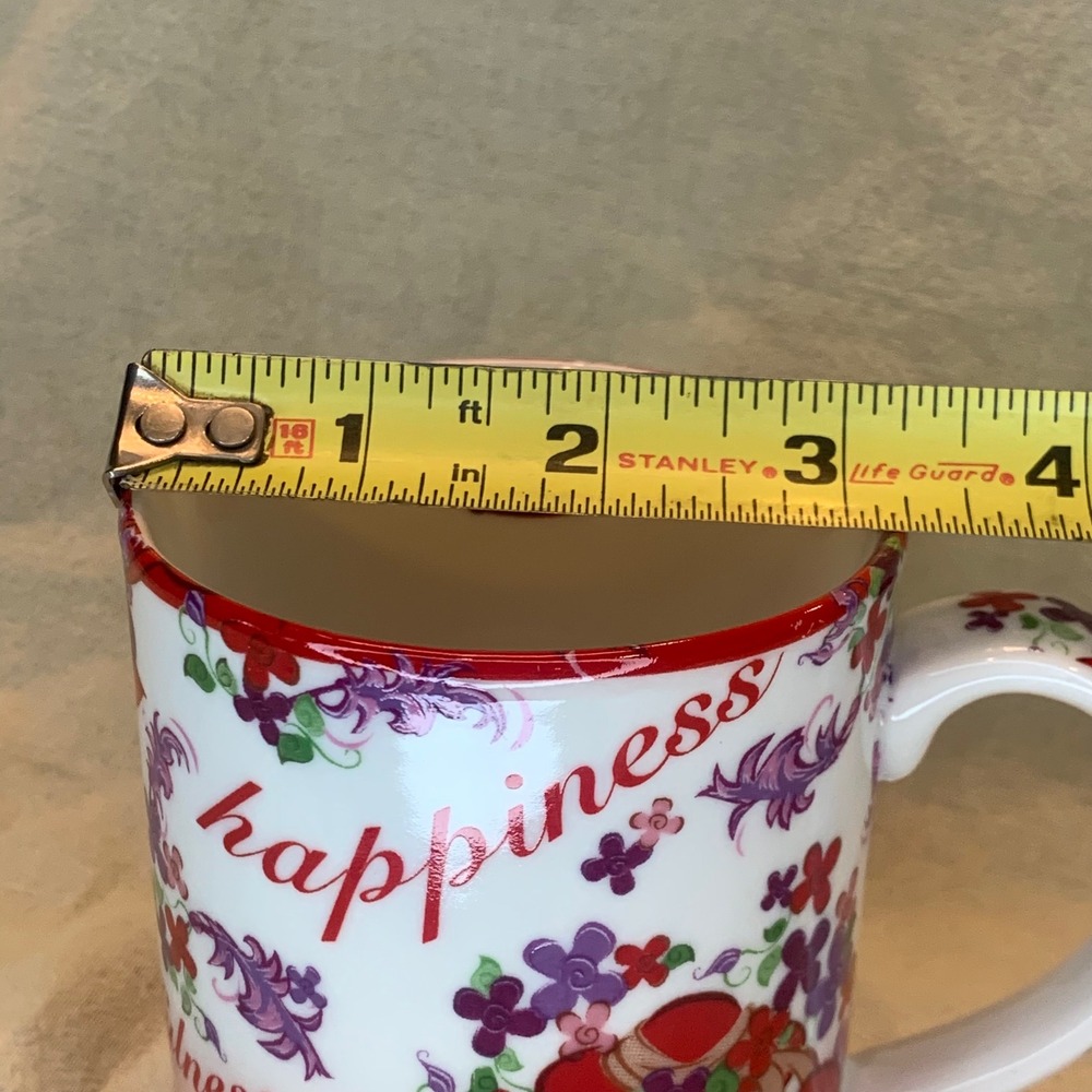 Cardew Design Red Hat Society Mug Pink Chintz White Red Excellent Floral 2004 - Picture 10 of 10